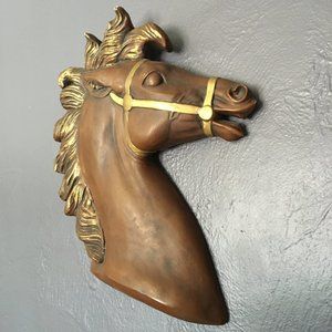 VINTAGE CERAMIC HORSE WALL HANGING